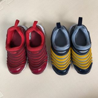 ナイキ(NIKE)のナイキ ダイナモ 18 レッド イエロー×ブラック 二足(スニーカー)