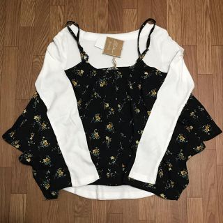 ニッセン(ニッセン)の花柄キャミソール Tシャツセット M(キャミソール)