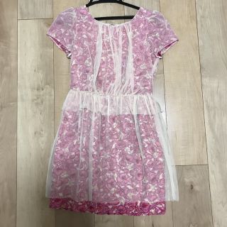 ジルスチュアート(JILLSTUART)のピンク レース みみ様(ミニワンピース)