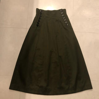 ルシェルブルー(LE CIEL BLEU)のルシェルブルー   オリーブ色  カーキ  スカート(ひざ丈スカート)