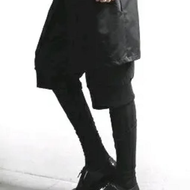 【かすみ様専用】モード系 レギンス付きレイヤードパンツ ユニセックス レディースのパンツ(サルエルパンツ)の商品写真