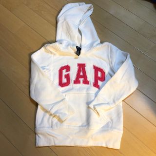 ギャップキッズ(GAP Kids)のGAP パーカー 女の子 白 110cm(ジャケット/上着)