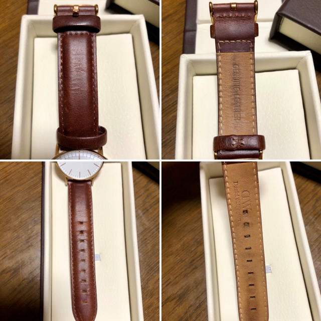 Daniel Wellington(ダニエルウェリントン)のダニエルウェリントン　36㎜　時計　ブラウン　替ベルトあり　箱あり レディースのファッション小物(腕時計)の商品写真