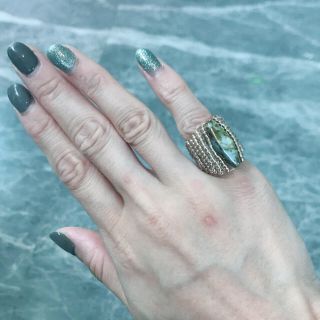 cateye ring small green trans(リング)