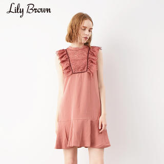 リリーブラウン(Lily Brown)の裾フレアーケミカルワンピース(ミニワンピース)