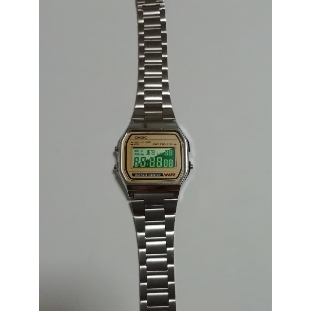 CASIO(カシオ)の【電池交換済】チプカシ腕時計 A158WEA-9JF グリーン液晶反転 メンズの時計(腕時計(デジタル))の商品写真