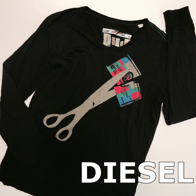 DIESEL(ディーゼル)のDIESEL ディーゼル ロンT Tシャツ 長袖 ハサミ 美容師 メンズのトップス(Tシャツ/カットソー(七分/長袖))の商品写真