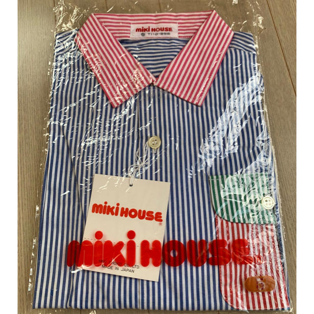 mikihouse(ミキハウス)のミキハウス  ストライプ長袖シャツ 110 キッズ/ベビー/マタニティのキッズ服男の子用(90cm~)(ブラウス)の商品写真