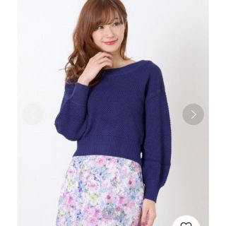 ミッシュマッシュ(MISCH MASCH)の新品タグ付き♡MISCH MASCH♡模様編み2wayニット ネイビー(ニット/セーター)