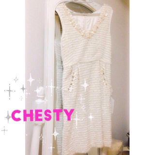 チェスティ(Chesty)のChesty ツイードワンピース 新品(ひざ丈ワンピース)