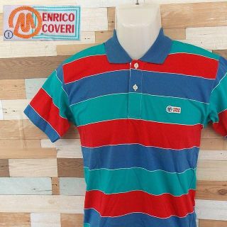 エンリココベリ(ENRICO COVERI)の【ENRICO COVERI】 美品 エンリココベリ 半袖ボーダーポロシャツ 1(ポロシャツ)