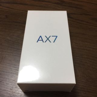 新品未使用　未開封　OPPO AX7 ブルー