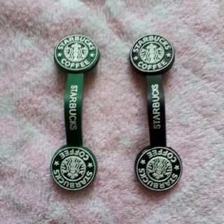 スターバックスコーヒー(Starbucks Coffee)のスターバックス　コードクリップ　緑と黒　二個セット　新品(ノベルティグッズ)