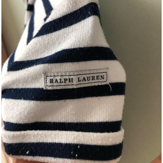 POLO RALPH LAUREN(ポロラルフローレン)のPOLO ラルフローレン ストライプ ポンチ ドレス ワンピース 12m 80 キッズ/ベビー/マタニティのベビー服(~85cm)(ワンピース)の商品写真