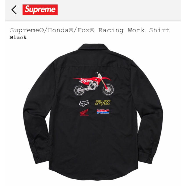 【S】Supreme Honda Fox Racing Work Shirt