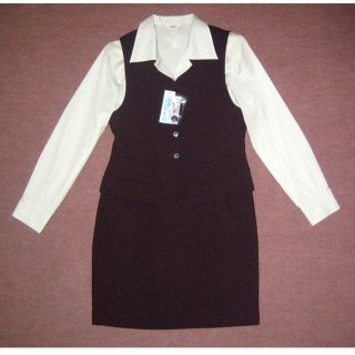 新品 15号 オフィスベスト 事務服 OL制服 大きいサイズ731-A(ベスト/ジレ)