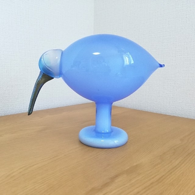 iittala(イッタラ)のibis light blue oiva toikka　イッタラバード インテリア/住まい/日用品のインテリア小物(置物)の商品写真