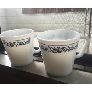 パイレックス(Pyrex)のPYREX ペアマグ アメリカンアンティーク(グラス/カップ)