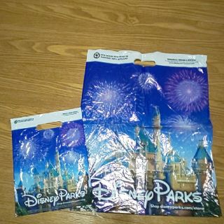 ディズニー(Disney)のDisneyParks ショッププラスチック袋2枚セット(ショップ袋)