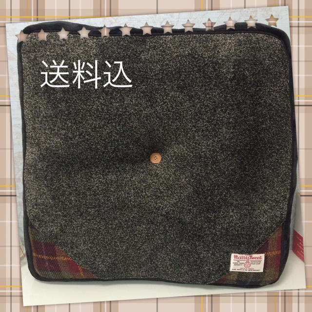 Harris Tweed(ハリスツイード)のハリスツイードしまむらクッション♡新品 インテリア/住まい/日用品のインテリア小物(クッション)の商品写真