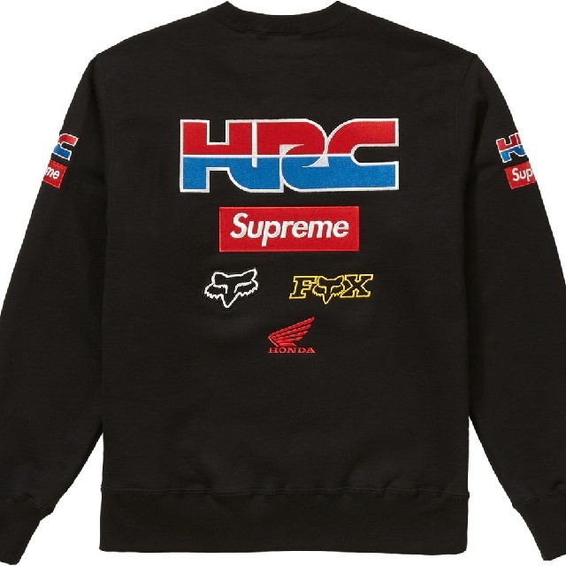 Supreme®/Honda®/Fox® Racing Crewneck黒L