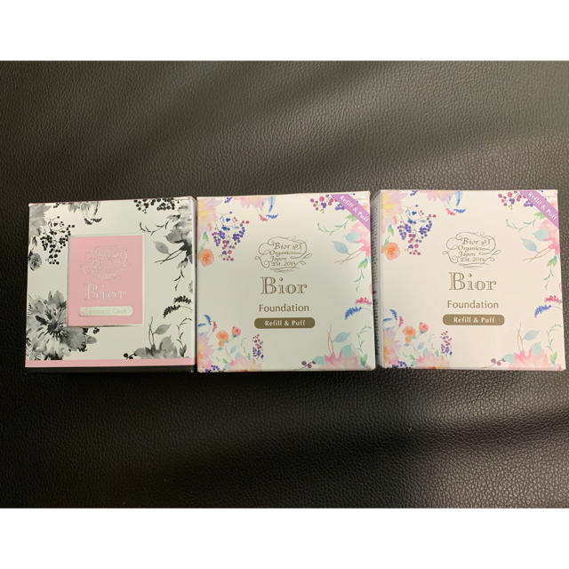 Bior エアレスクッションケース&リフィル×2&パフ×2