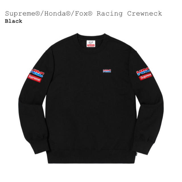 Honda / Fox Racing Crewneck black Xlarge