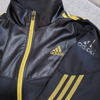 アディダス(adidas)のアディダス　ジャージ㊤　Lサイズ　黒×ゴールド(ジャージ)