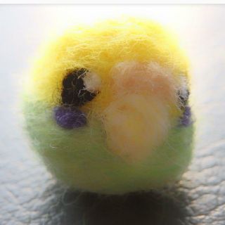 ミニチュア セキセイインコ 羊毛フェルト(ぬいぐるみ)