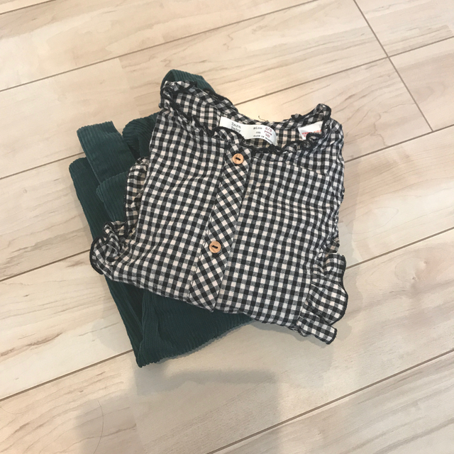 ZARA KIDS(ザラキッズ)の専用⭐️zara baby girl サロペット  シャツ キッズ/ベビー/マタニティのキッズ服女の子用(90cm~)(ワンピース)の商品写真