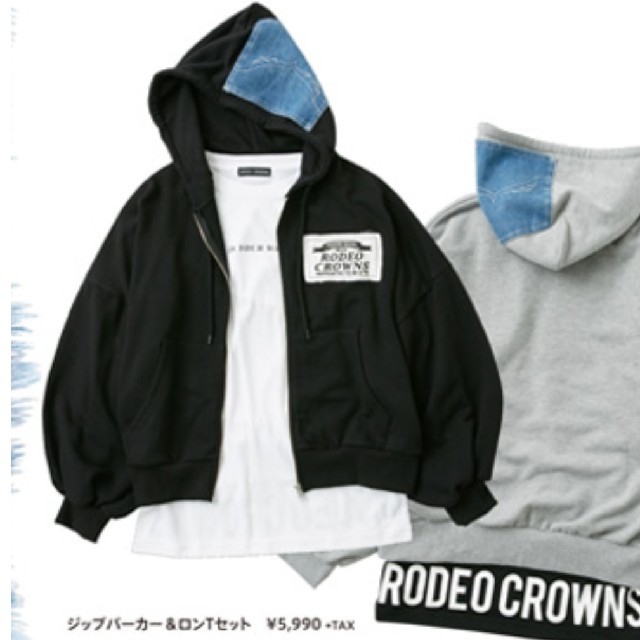 RODEO CROWNS WIDE BOWL(ロデオクラウンズワイドボウル)のパーカーブラック★ワンピースブラック★ららぽーと沼津店オープン記念限定商品    レディースのトップス(パーカー)の商品写真