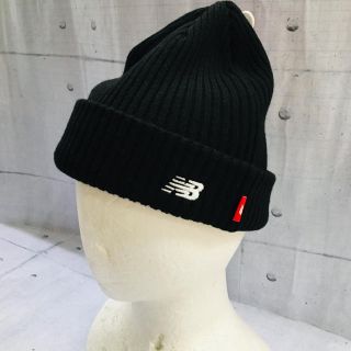 ニューバランス(New Balance)の新品 未使用品 ニューバランス ニットキャップ 黒 ニット帽子(ニット帽/ビーニー)