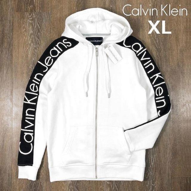 カルバンクライン　calvin klein jeans パーカー　白