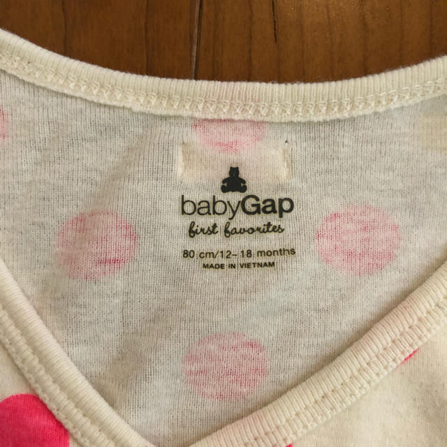 babyGAP(ベビーギャップ)のギャップ ロンパース 80 女の子 美品 キッズ/ベビー/マタニティのベビー服(~85cm)(ロンパース)の商品写真