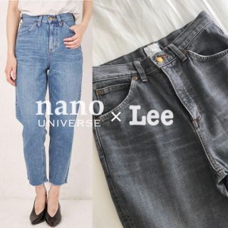 ナノユニバース(nano・universe)の19SS 美品 ナノユニバース Lee 別注マムズデニムパンツ チャコールグレー(デニム/ジーンズ)