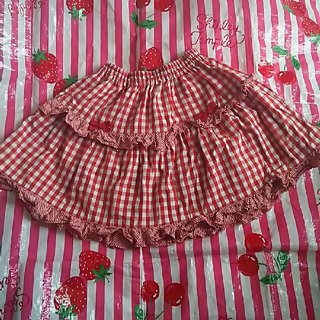 シャーリーテンプル(Shirley Temple)のシャーリーテンプル 赤チェックのスカート 120(スカート)