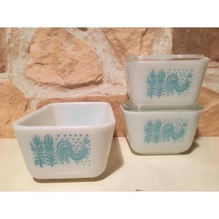 パイレックス(Pyrex)のリフリッジレーターＭ(蓋なし)＋Ｓsize×2(食器)