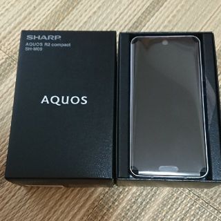 アクオス(AQUOS)の新品 未使用 AQUOS R2 compact SH-M09 ディープホワイト (スマートフォン本体)