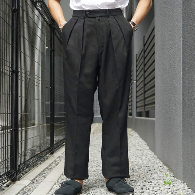 NEAT Cotton Karsey Wide Pants BLACK 48