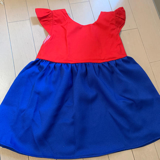 子供服 マリオ ドレス キッズ/ベビー/マタニティのキッズ服女の子用(90cm~)(ドレス/フォーマル)の商品写真