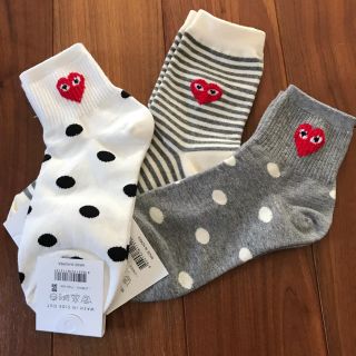 コムデギャルソン(COMME des GARCONS)の在庫わずか！ 新品 コムデギャルソン 風 ソックス 三点セット インスタ映え(ソックス)