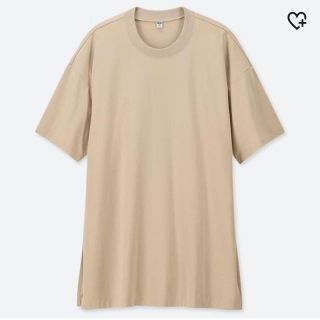 ユニクロ(UNIQLO)の【UNIQLO】コットンオーバーサイズチュニック L ベージュ ユニクロ(チュニック)