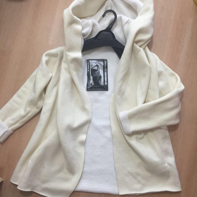 SPIRAL GIRL(スパイラルガール)のフード付ボア ガウンコート レディースのジャケット/アウター(ロングコート)の商品写真