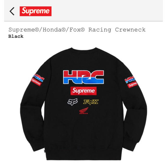 Supreme®/Honda®/Fox® Racing CrewneckSupreme▶︎カラー