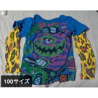 ラブレボリューション(LOVE REVOLUTION)のラブレボ ロンT 【黄色に青】1枚 100サイズ love revolution(Tシャツ/カットソー)