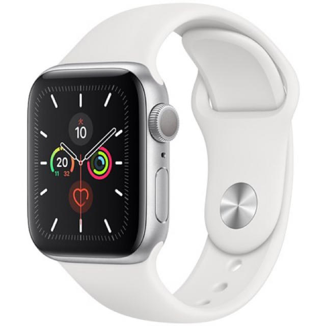 Apple Watch Series 5  GPS 40mm シルバー　ホワイト時計