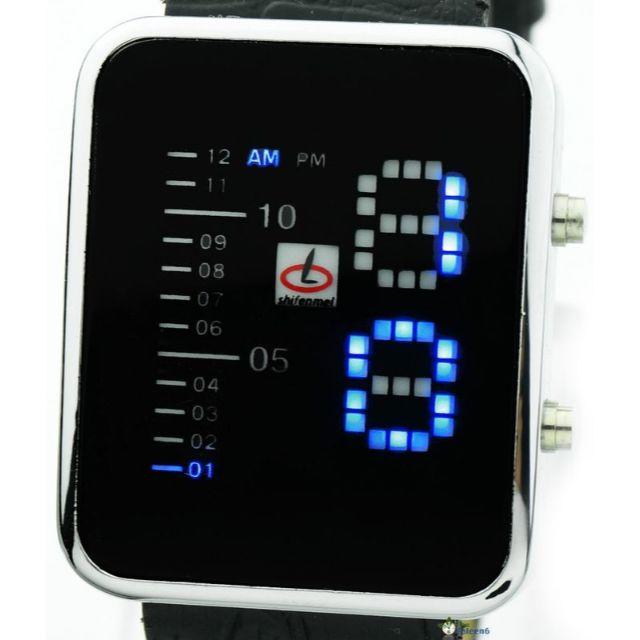 高級近未来デジタル　49 LED メンズ WATCH新品　PUレザー