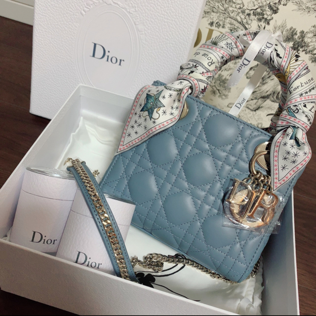 Dior(ディオール)の日本未発売　レディディオール Ladydior mini 新品　保護テープ付き レディースのバッグ(ハンドバッグ)の商品写真