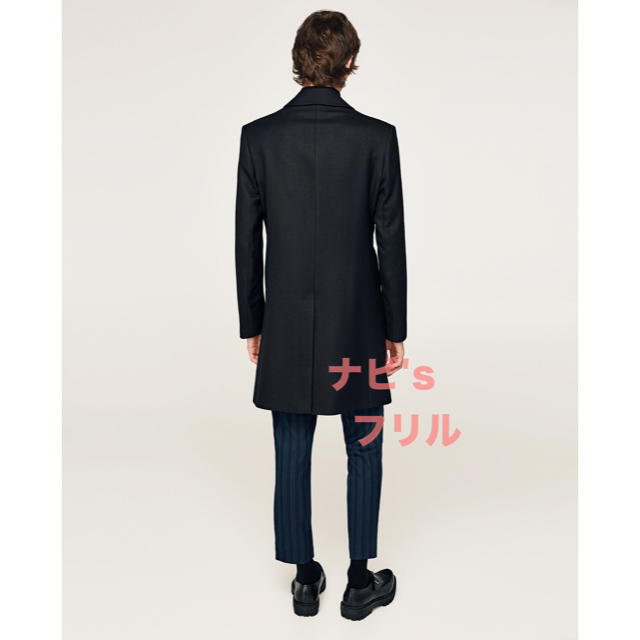 ZARA(ザラ)の新品 人気完売 ZARA MAN モード系 レザー ベルト コート メンズ メンズのジャケット/アウター(チェスターコート)の商品写真