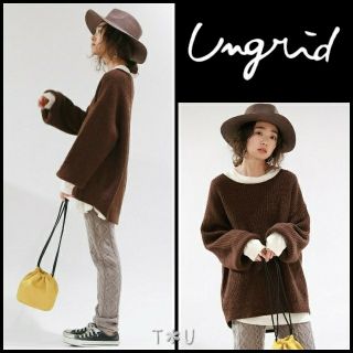 アングリッド(Ungrid)の◎nico.k様専用◎ 【新品】 ungrid 畦編クルーバックボリュームニット(ニット/セーター)